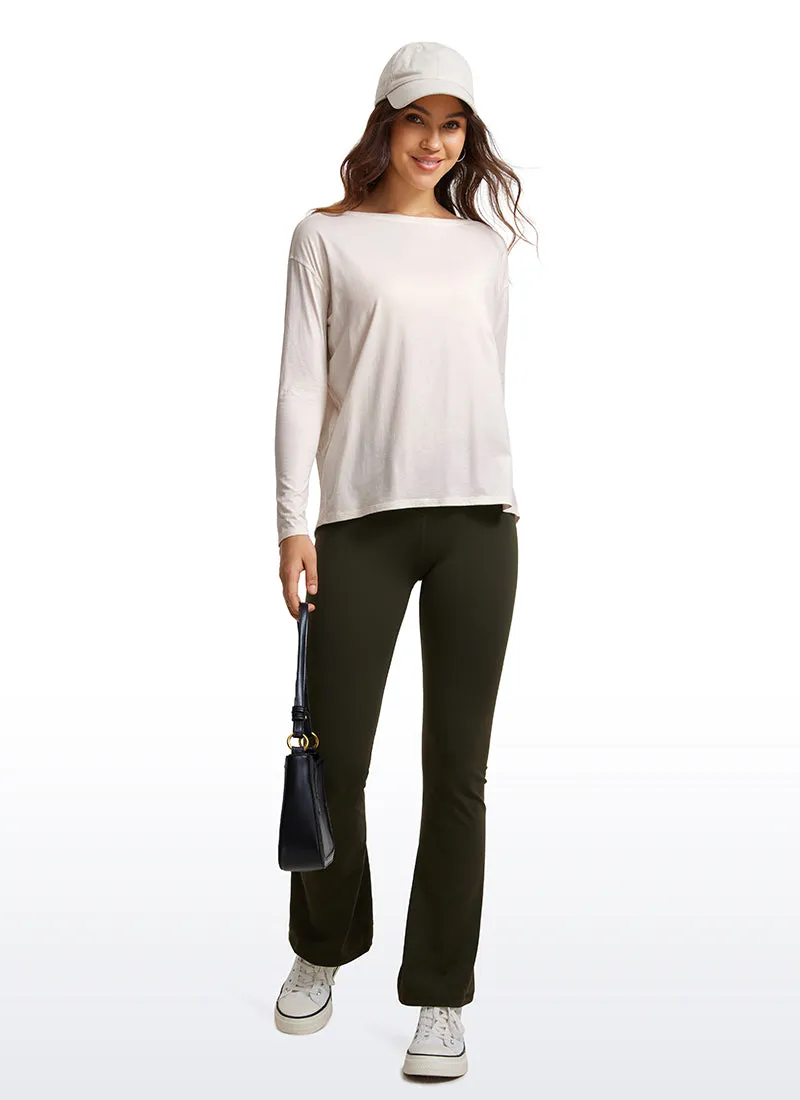 Pima Cotton Boat Neck Long Sleeve