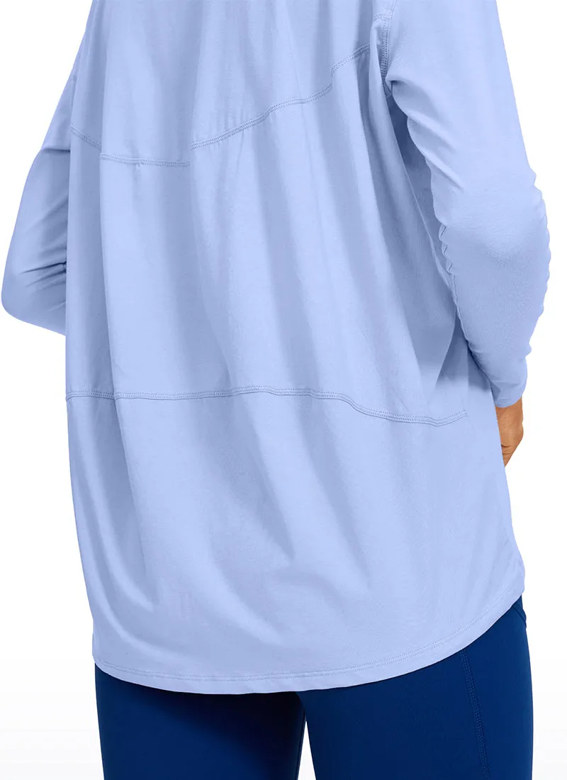 Pima Cotton Boat Neck Long Sleeve