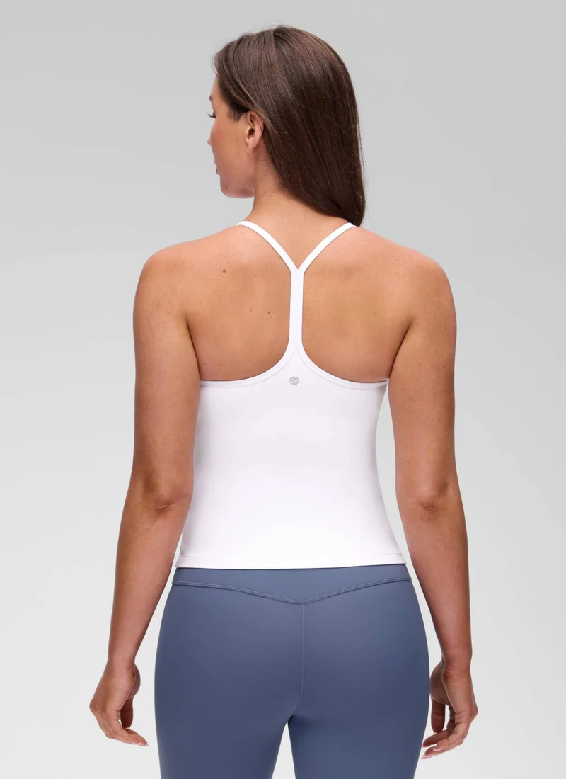 Butterluxe Waist Length Y Back Built in Bra Tank