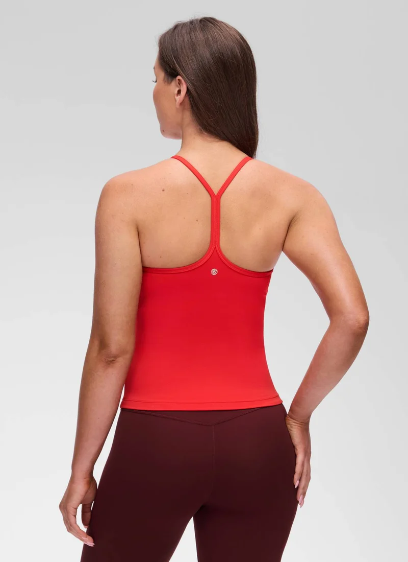 Butterluxe Waist Length Y Back Built in Bra Tank