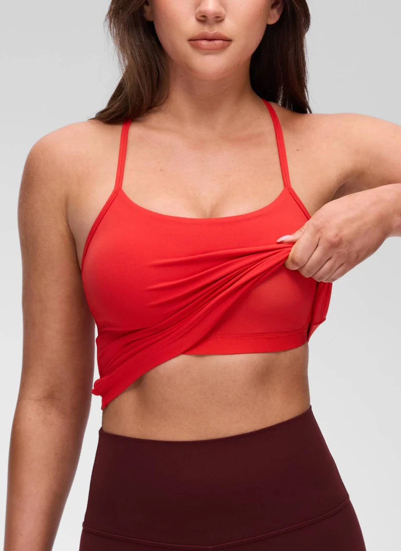Butterluxe Waist Length Y Back Built in Bra Tank