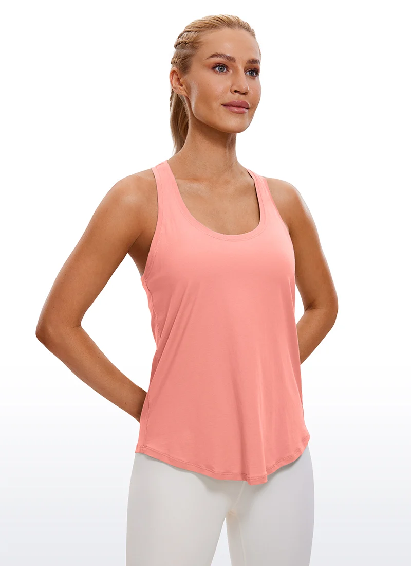 Pima Cotton Hip Length Racerback Tank