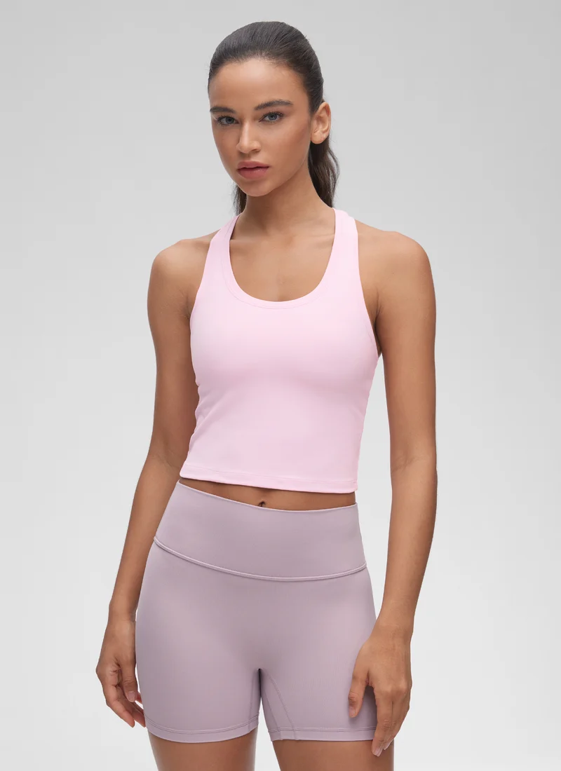 Butterluxe Cropped Racerback Tank