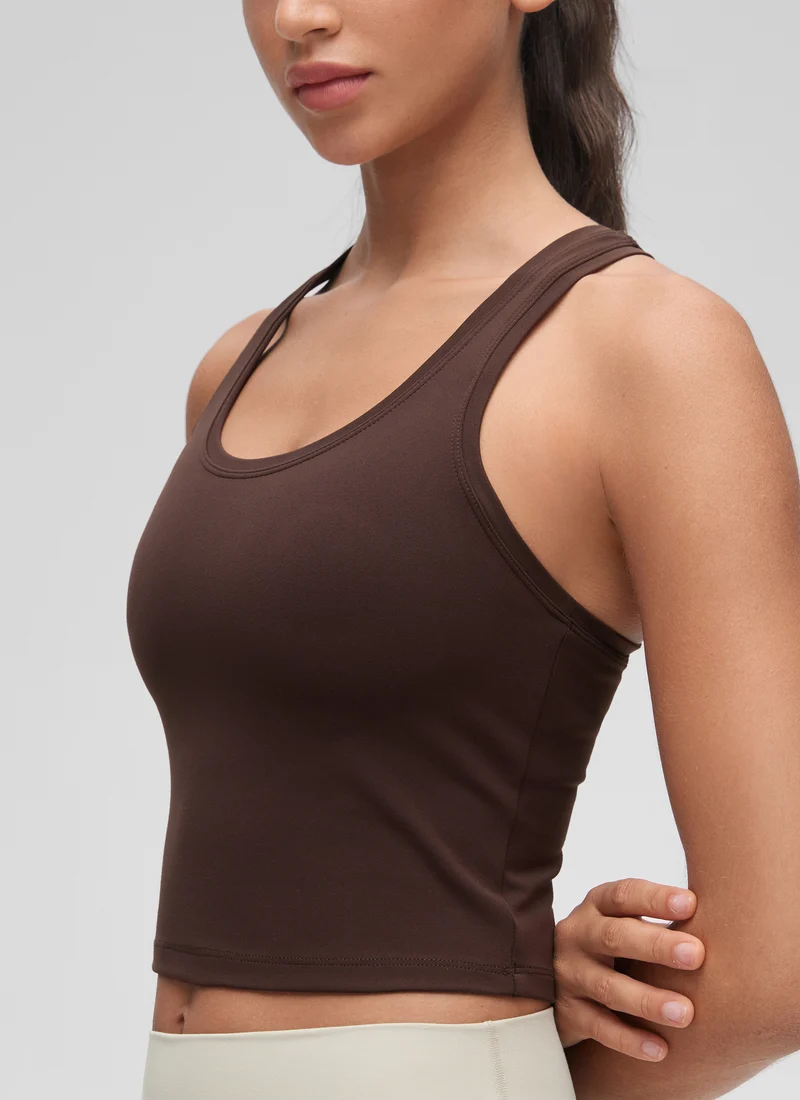 Butterluxe Cropped Racerback Tank