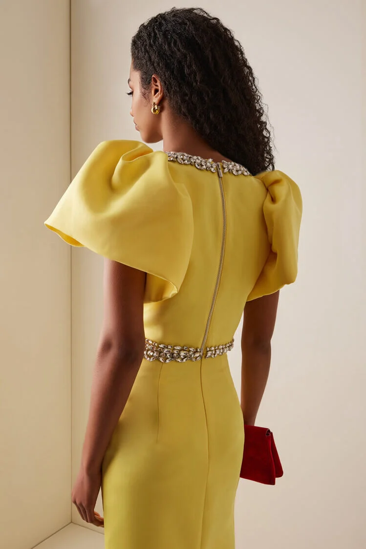 Beautiful Embellished Satin Crop Top