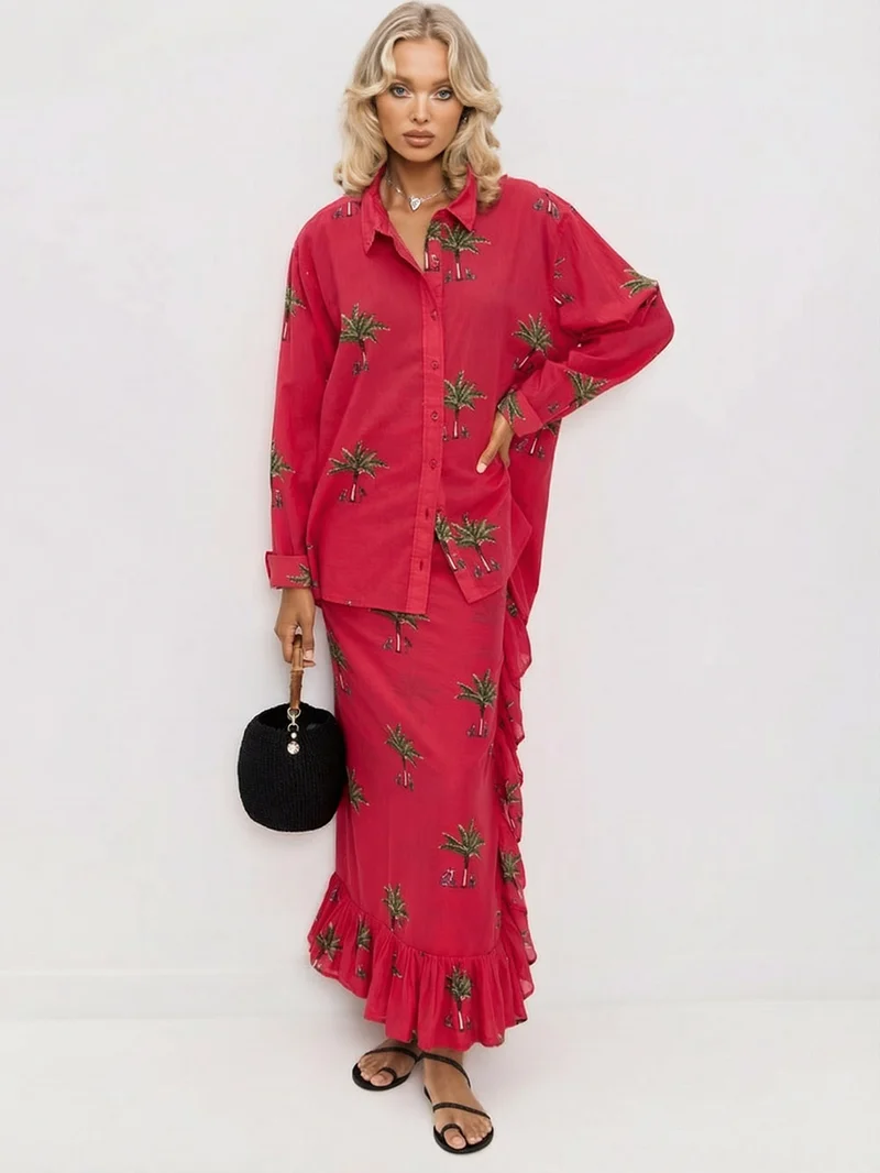 Casual Printed Button-Up Shirt