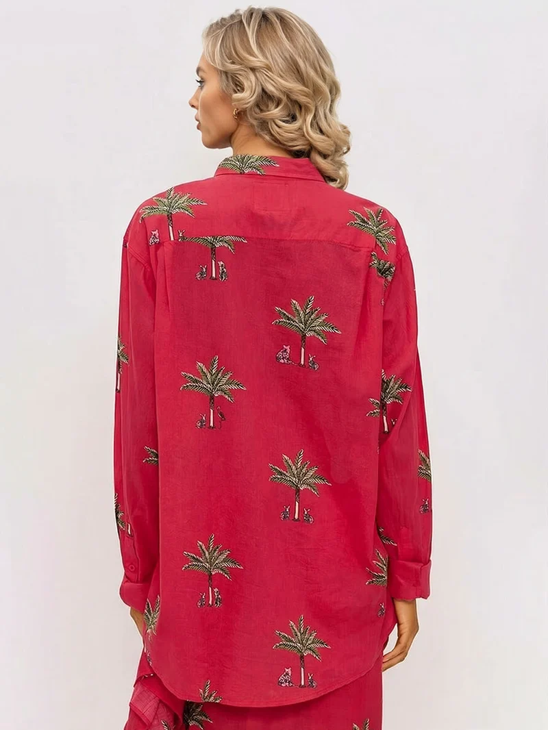 Casual Printed Button-Up Shirt