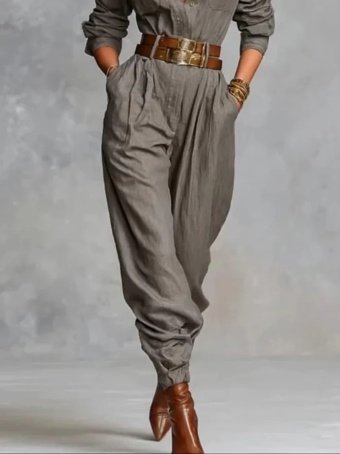 Casual Long-sleeved Jumpsuit
