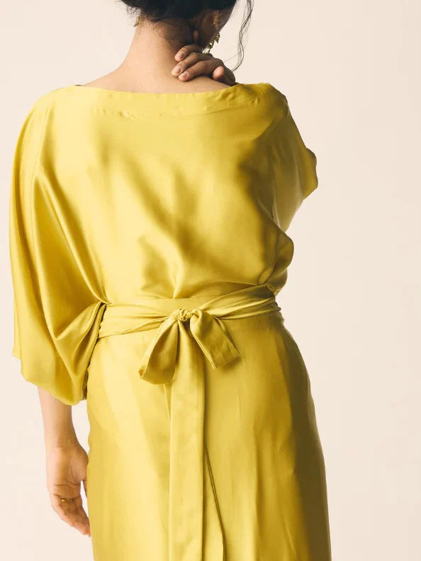 Elegant Pleated Long Dress Two-piece Set