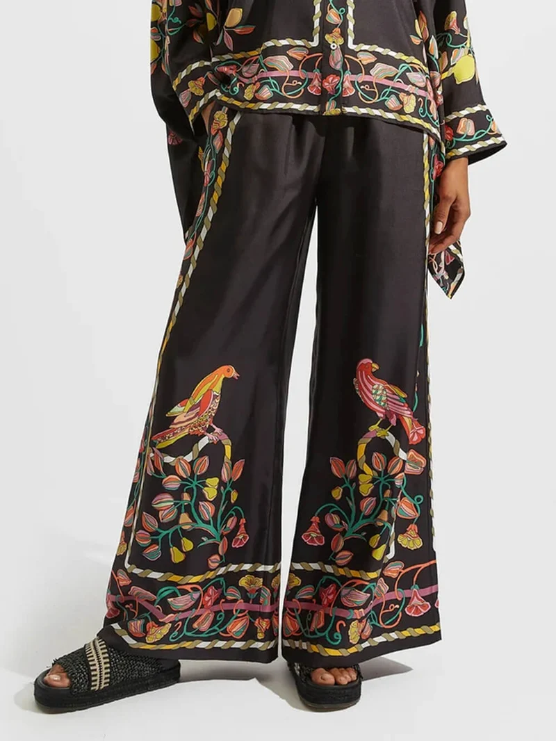 Unique Asymmetrical Floral Print Oversized Shirt