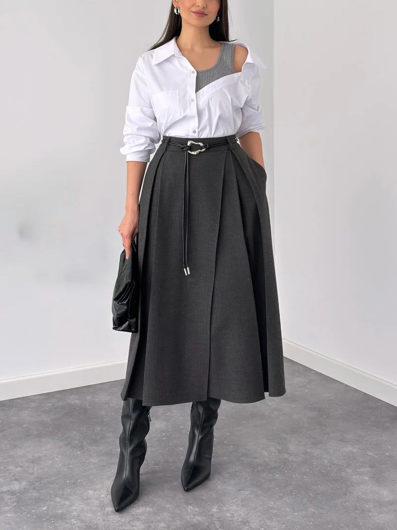 Modern Asymmetrical Layered Shirt