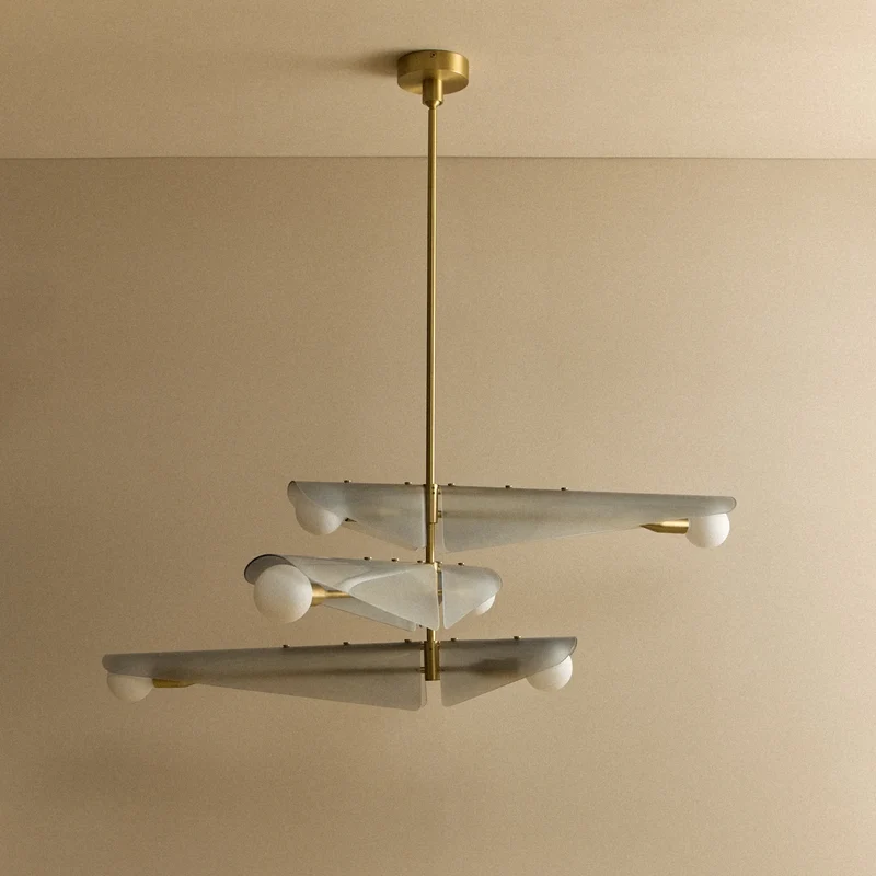 Sycamore Chandelier 3 Tiers in Dawn Grey