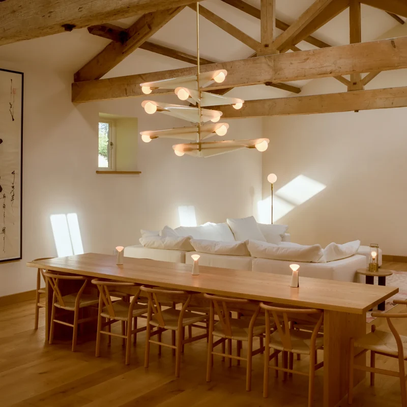 Sycamore Chandelier 5 Tiers in Dusk Pink