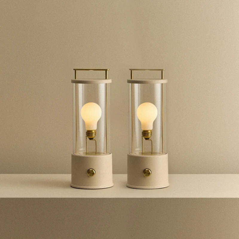 The Muse 1.0 Portable Lamp in Setting Plaster Pink - Set of 2
