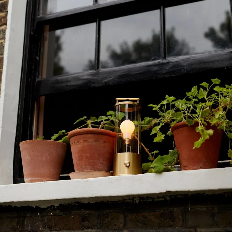 The Muse 1.0 Portable Lamp in Solid Brass - Set of 2