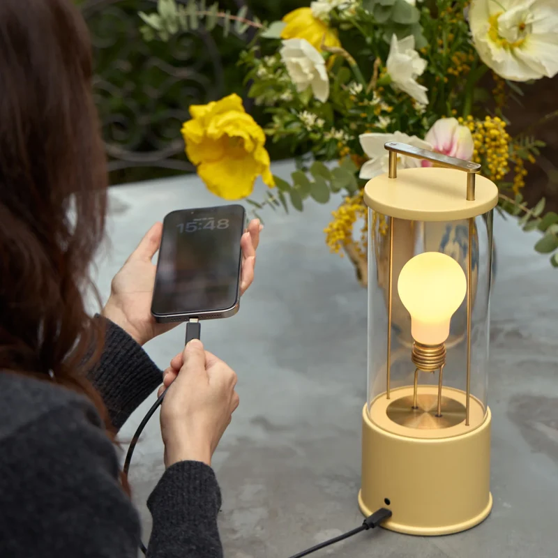 The Muse 2.0 Portable Lamp in Hackles Black