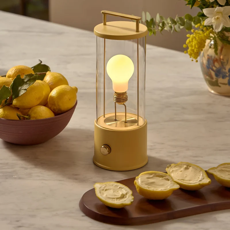 The Muse 2.0 Portable Lamp in Posset Yellow