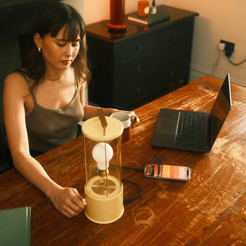 The Muse 2.0 Portable Lamp in Selvedge Blue