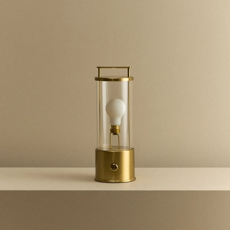 The Muse 2.0 Portable Lamp in Solid Brass