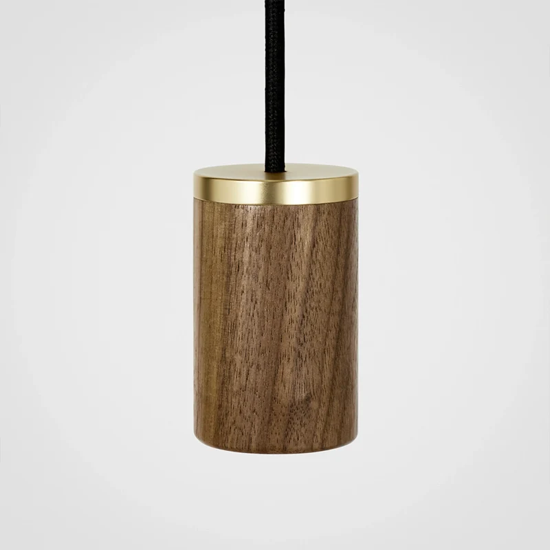 The Original Nine Pendant in Walnut + Voronoi II