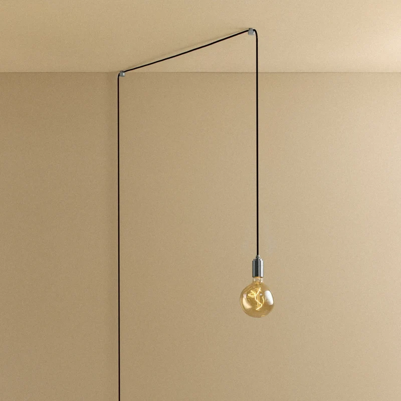 Voronoi I Plug-In Pendant in Stainless Steel