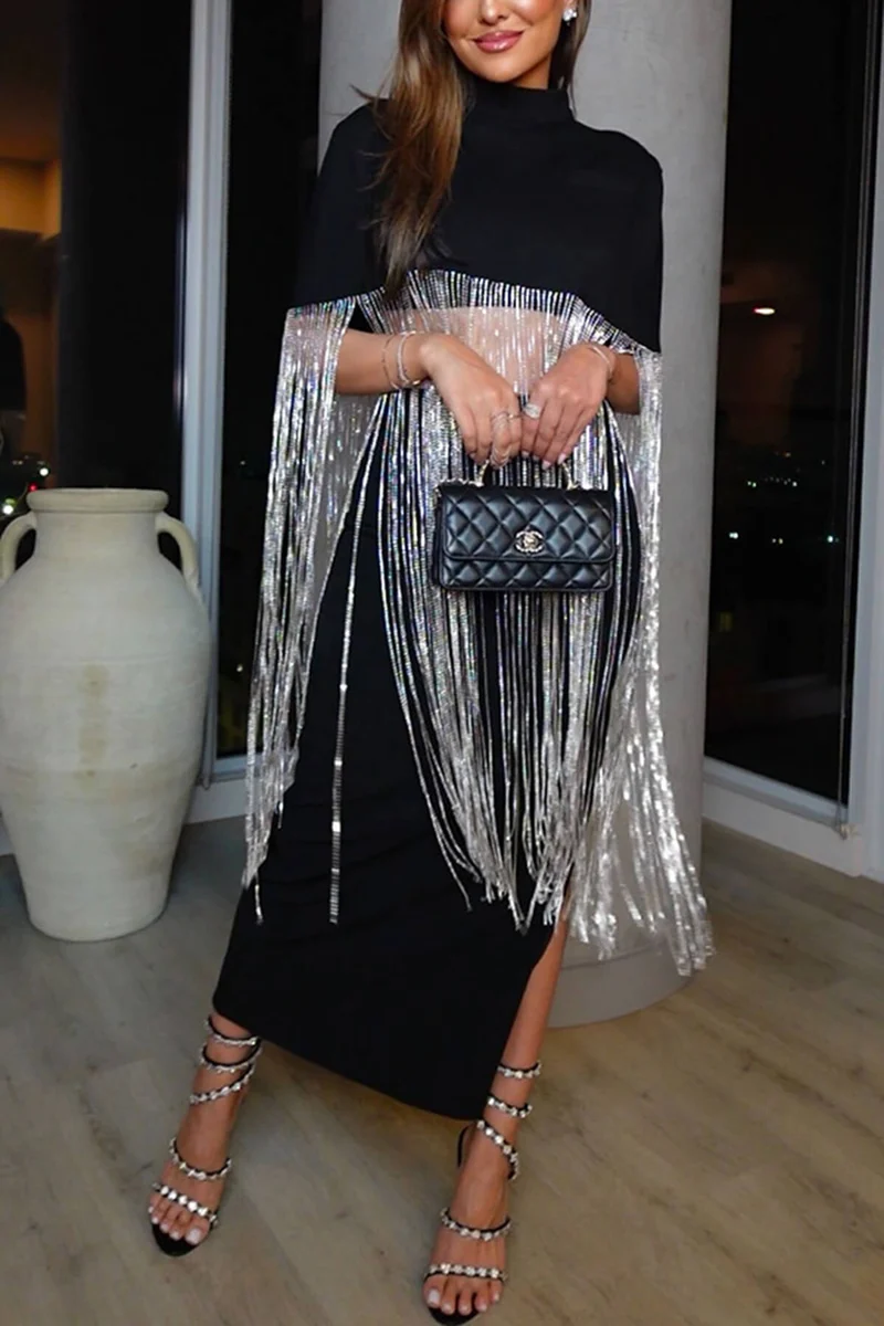 Fashion Tassel Patchwork Loose Party Top