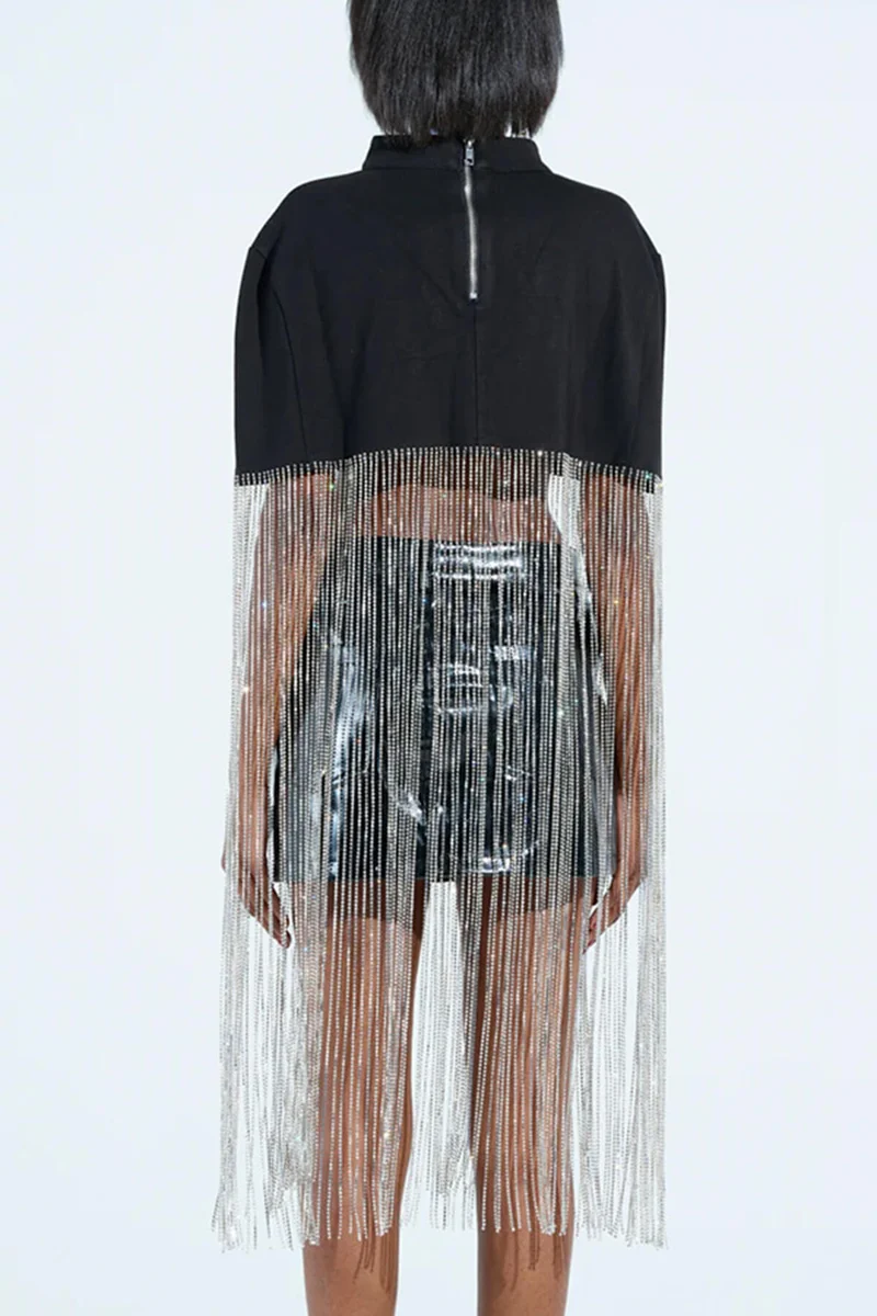 Fashion Tassel Patchwork Loose Party Top