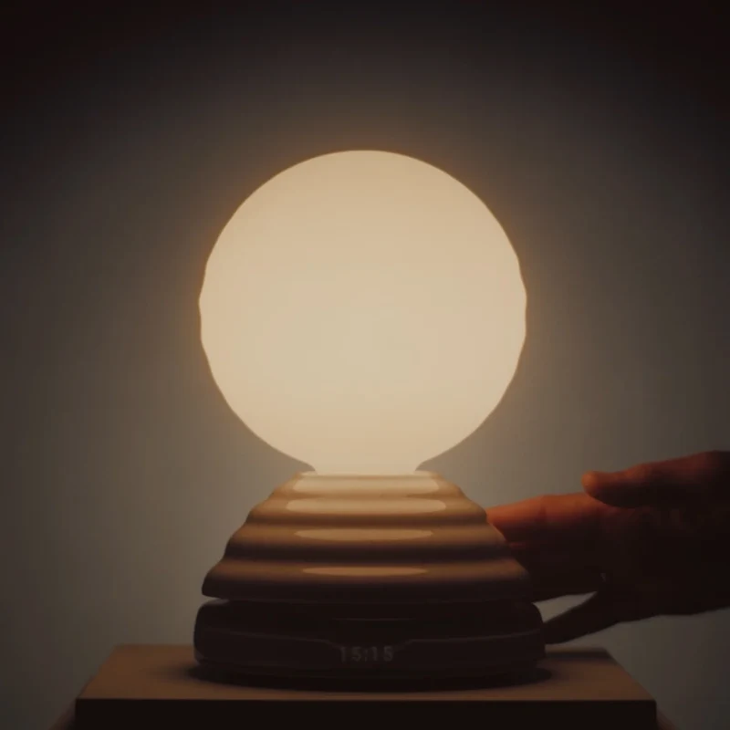 Wake Sleep Light in Pebble White - Set of 2