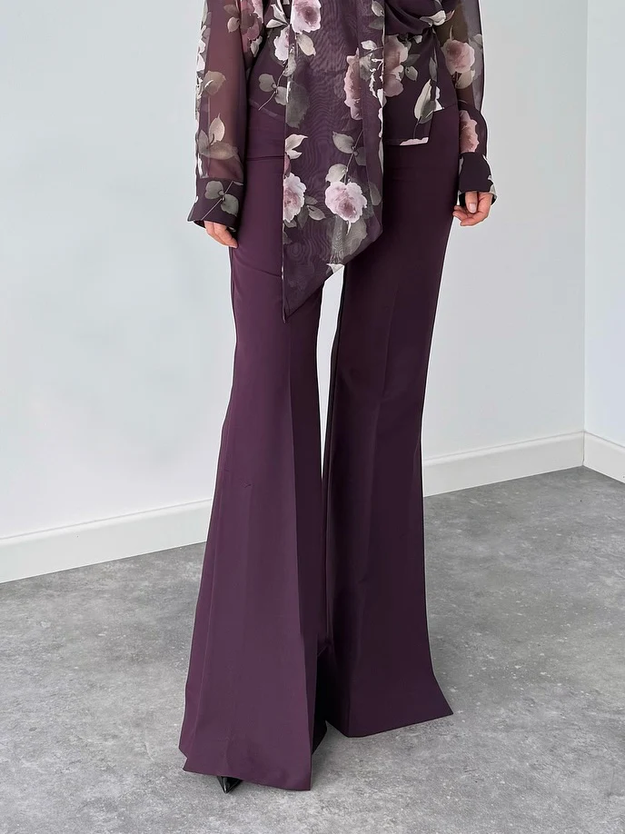 Exquisite Printed Long-sleeved Shirt Two-piece Set