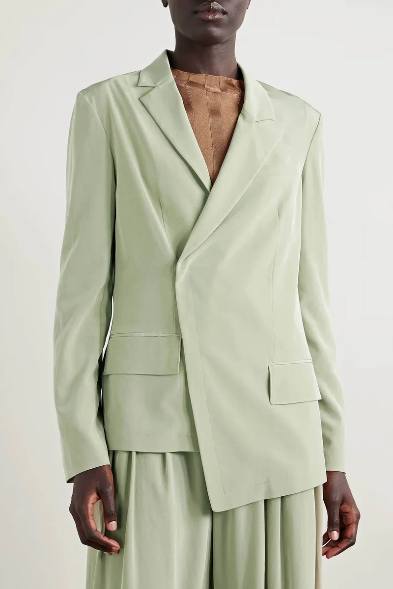 Fashionable Pleated Pocket Wide-Leg Pants