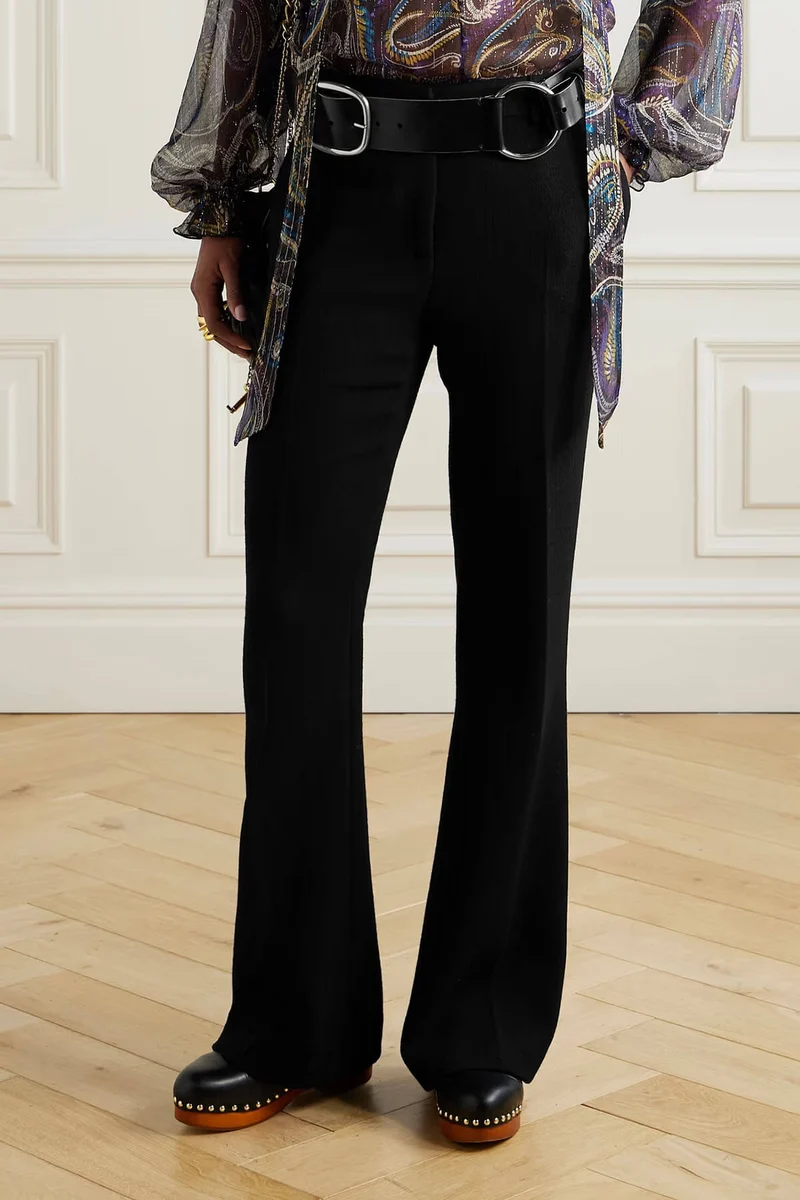 Retro Bow Print Chiffon Long-Sleeve Loose Blouse