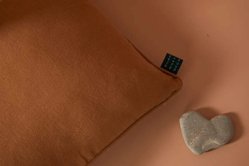 Housse de coussin rectangulaire - Camel