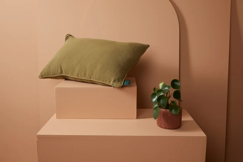 Housse de coussin rectangulaire - Kaki