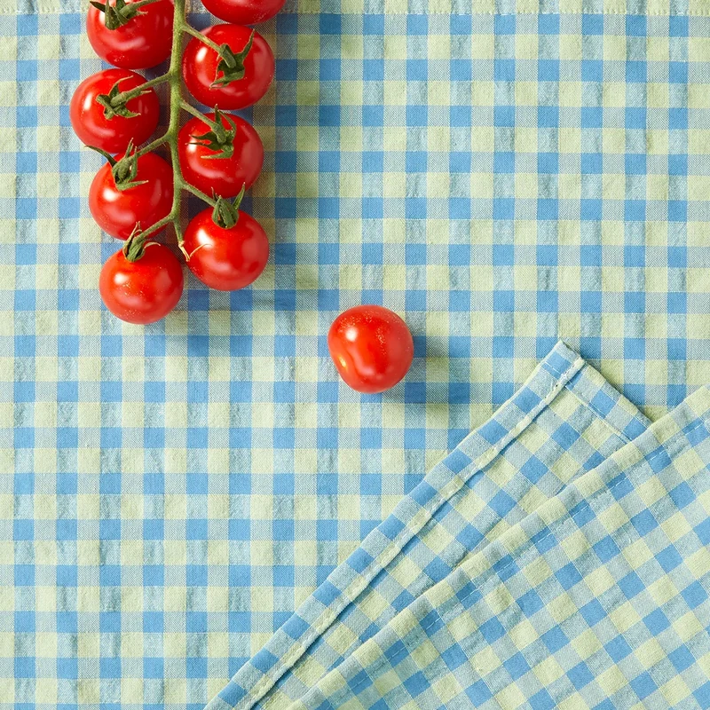 Lot de 2 sets de table " bon app' " - Vichy Tilleul