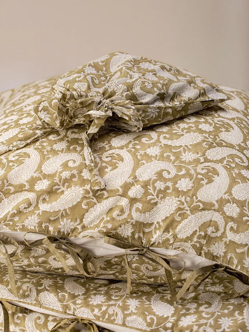 Parure de lit Paisley - Olive