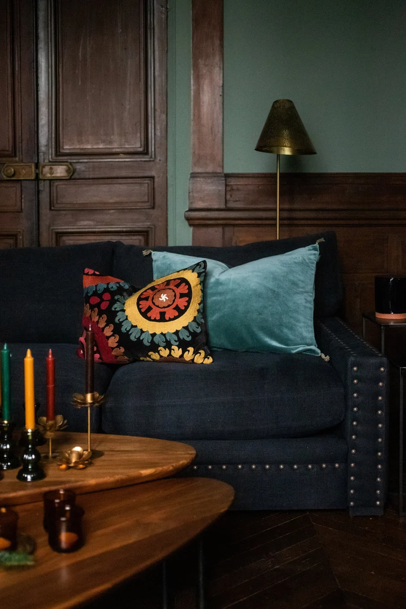 Housse de coussin Velours lavé