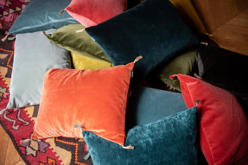 Housse de coussin Velours lavé