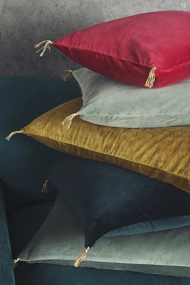 Housse de coussin Velours lavé