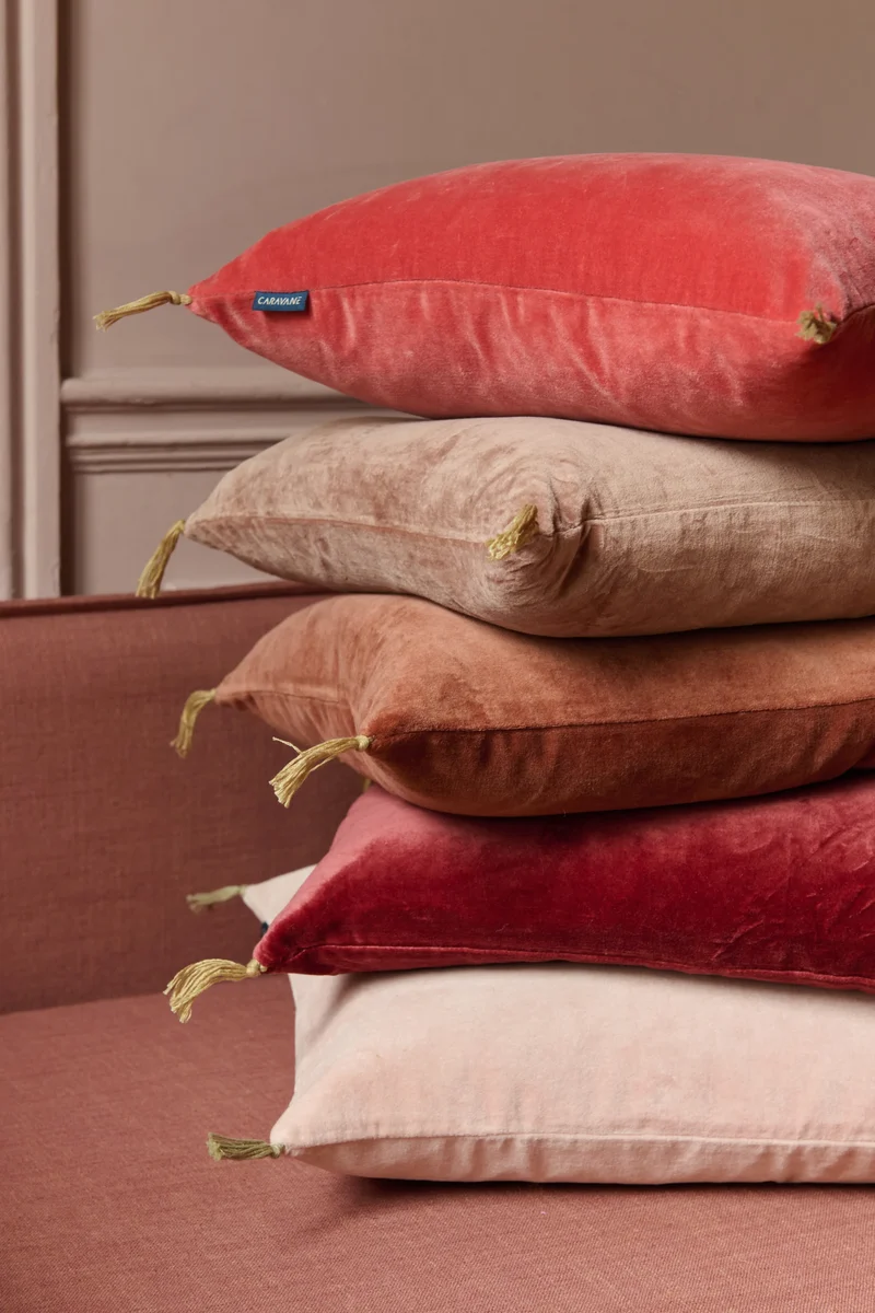 Housse de coussin Velours lavé