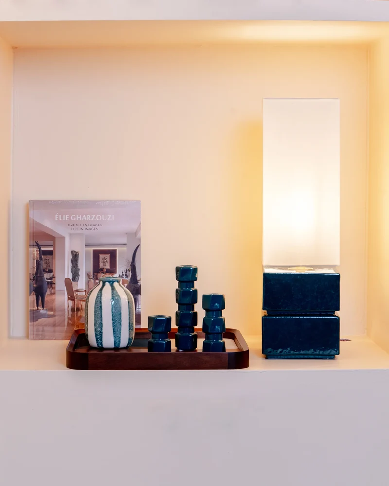 Tower Lamp - Sarah Blue