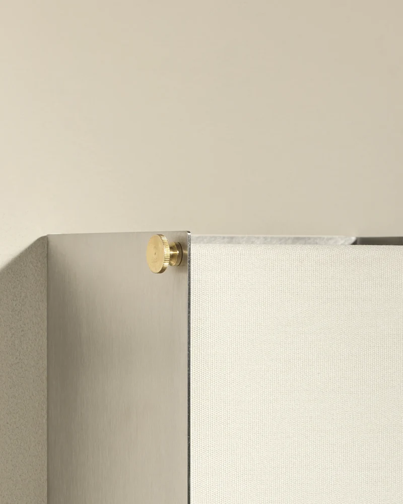 Boxie wall light - Brushed stainless steel