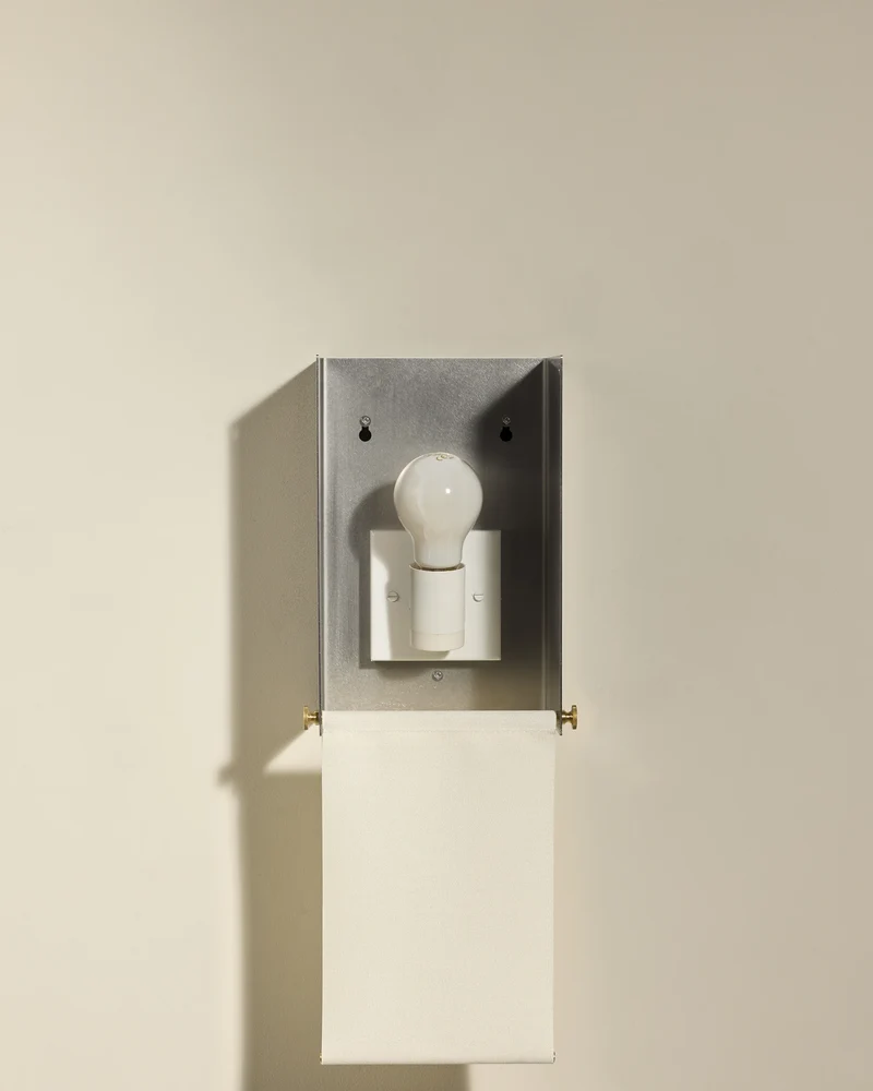 Boxie wall light - Brushed stainless steel