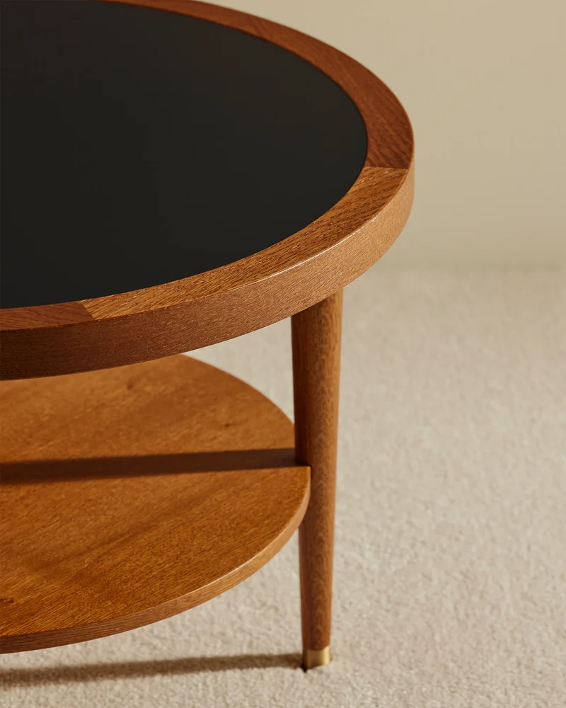 Puzzle Round Coffee Table - Black