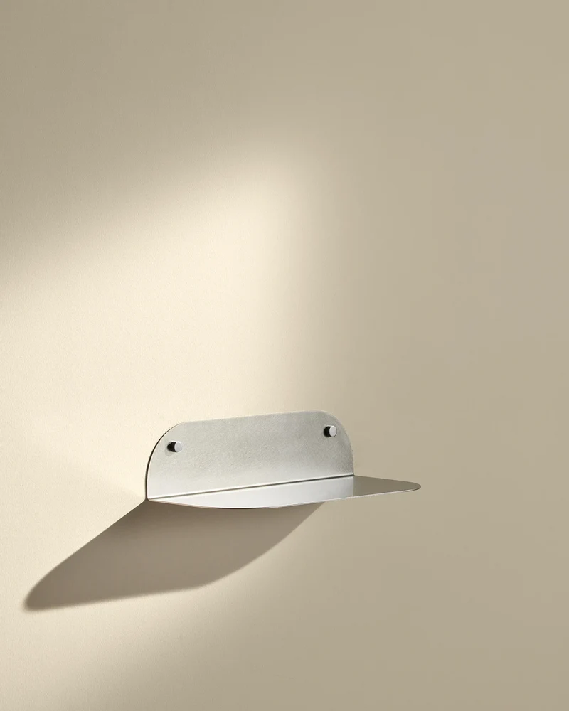 Tokyo wall shelf - Brushed stainless steel