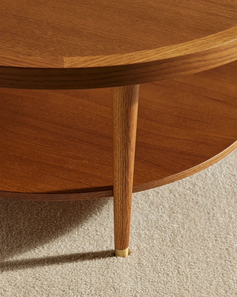 Round Puzzle Coffee Table - Natural