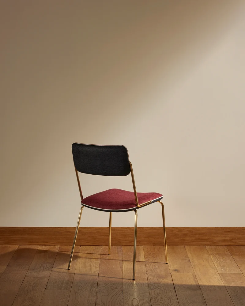 Double Game Chair - Gold / Blackcurrant