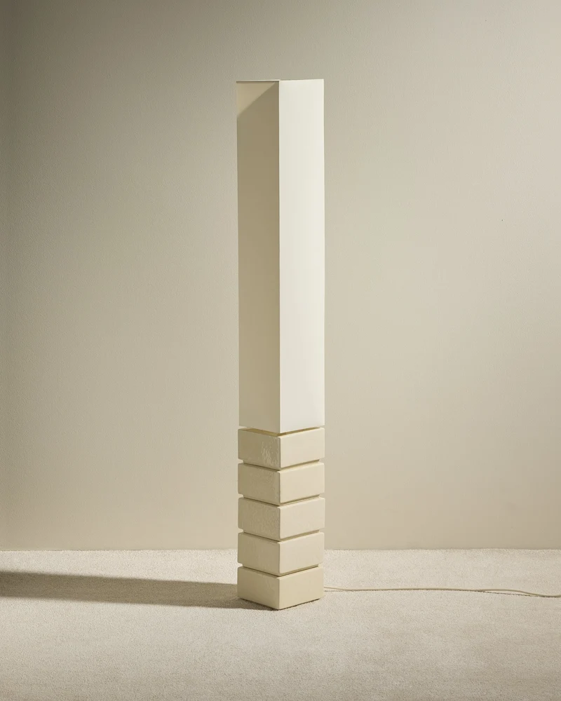 Tower Floor Lamp - Ecru