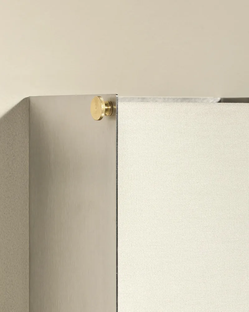 Boxie wall light - Brushed stainless steel