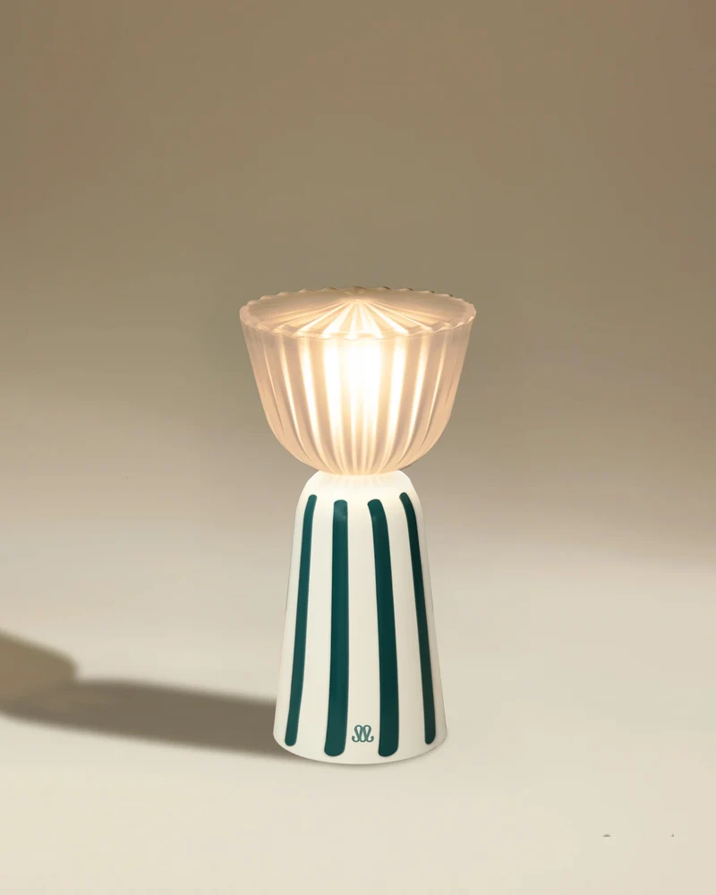 Swiing Lamp - White / Sarah blue