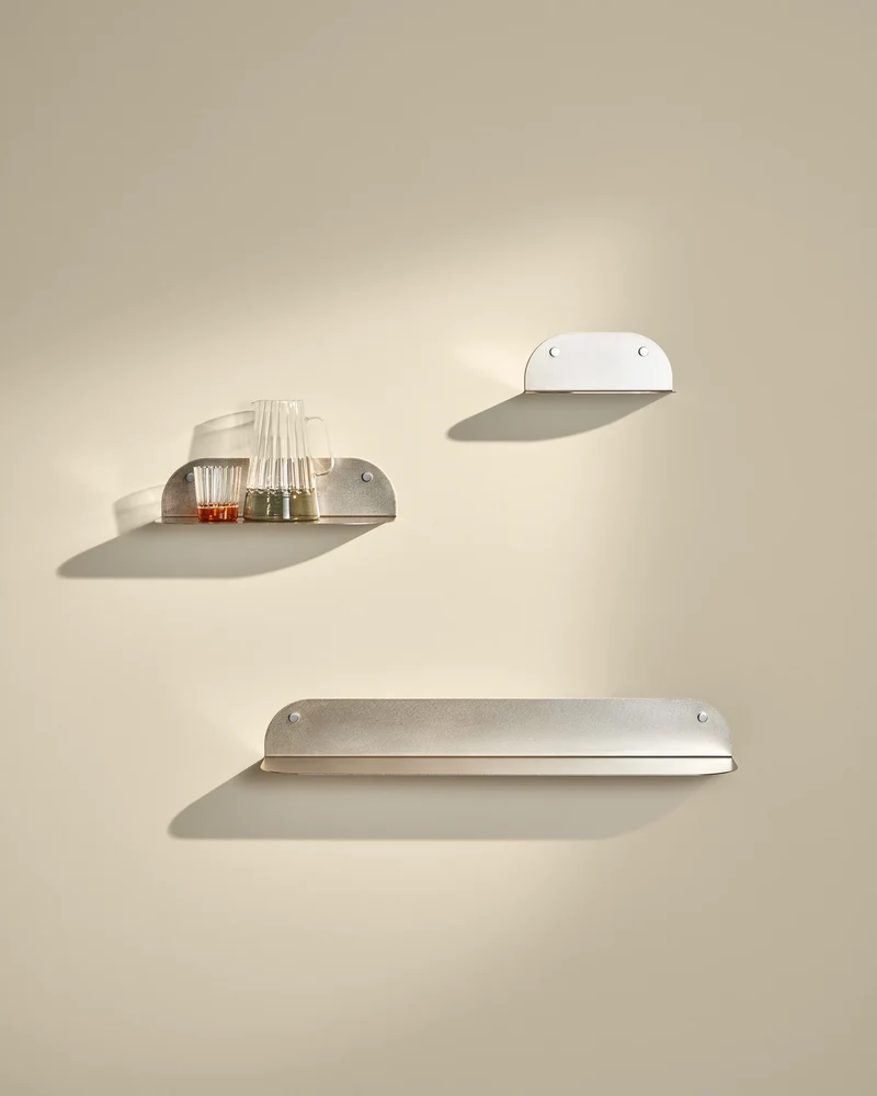 Tokyo wall shelf - Brushed stainless steel